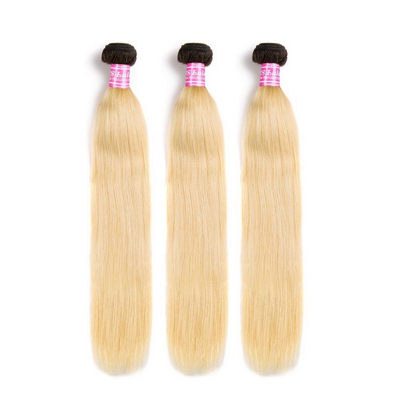 Virgin Natural Straight Hair Bundles Ombre Black Root 613#